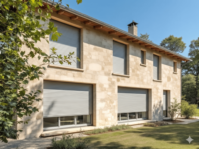Installation de volet roulant sans coffre apparent pour une façade préservée à Sarlat (24) en Dordogne